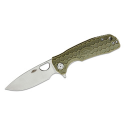 Honey Badger Medium Linerlock Drop Point Green