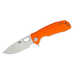 Honey Badger Medium Linerlock Drop Point Orange