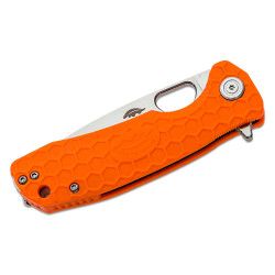 Honey Badger Medium Linerlock Drop Point Orange