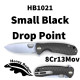 Honey Badger Small Linerlock Drop Point Black