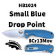 Honey Badger Small Linerlock Drop Point Blue