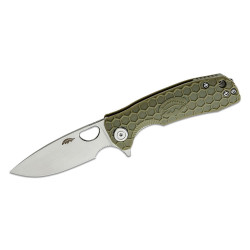 Honey Badger Small Linerlock Drop Point Green