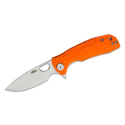 Honey Badger Small Linerlock Drop Point Orange