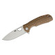 Honey Badger Large Linerlock Drop Point Tan