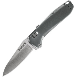 Gerber Highbrow Pivot Lock Lisa Gris Lavado a la Piedra