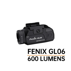 Linterna Táctica Fenix GL06 para Pistolas 600 Lúmenes Recargable