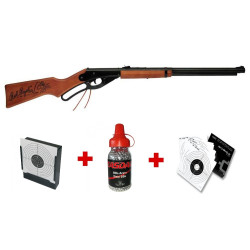 Pack Winchester Daisy Red Ryder 4,5 mm + Biberón 1500 Bolas + 100 Dianas + Tragabalines