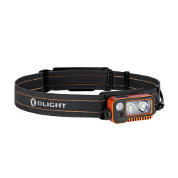 Linterna Frontal Olight Array 2 Pro Naranja 1.500 Lumens con Luz Roja de Emergencia Recargable