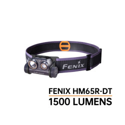 Linterna Frontal Fenix HM65R-DT Púrpura 1500 Lumens Recargable