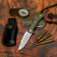 Cudeman Mini Ranger G10 Verde con Funda de Piel
