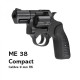 Revólver Detonador ME 38 Compact Bruñido Negro 380/9 mm