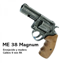 Revólver Detonador ME 38 Magnum Envejecido/Madera 380/9 mm