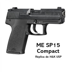Pistola Detonadora ME SP15 Compact 9 mm (Réplica H&K)