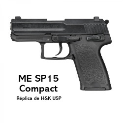Pistola Detonadora ME SP15 Compact 9 mm (Réplica H&K)