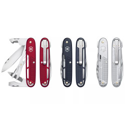 Victorinox - Navaja Suiza Multiusos Synergy Alox Roja con Clip 9 usos