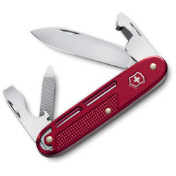 Victorinox - Navaja Suiza Multiusos Synergy Alox Roja con Clip 9 usos