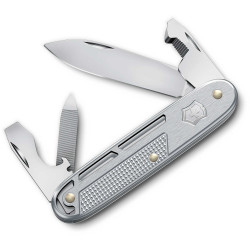 Victorinox - Navaja Suiza Multiusos Synergy Alox Silver con Clip 9 usos