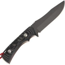 Muela Crusader-13M/K Hoja Negra Micarta Negra Funda Kydex