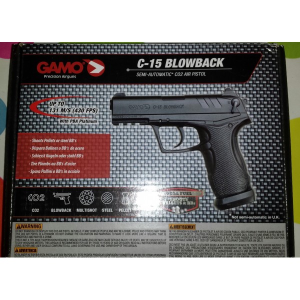 Pistola de balines Gamo C-15 Blowback. FULL METAL, Comprar online