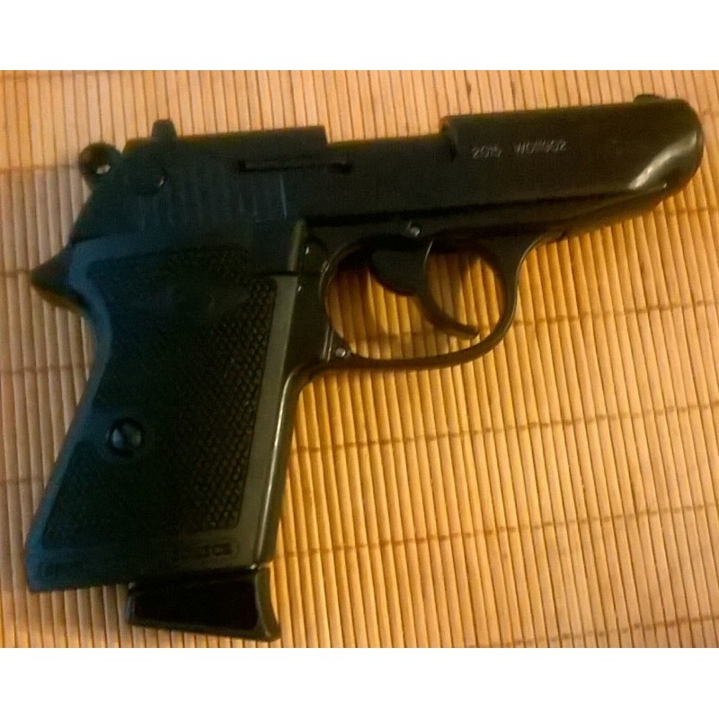 PISTOLA DE FOGUEO BRUNI NUEVO CALIBRE POLICIAL 9MM PLATA + PAQUETE DE 50  BALAS DE FOGUEO (