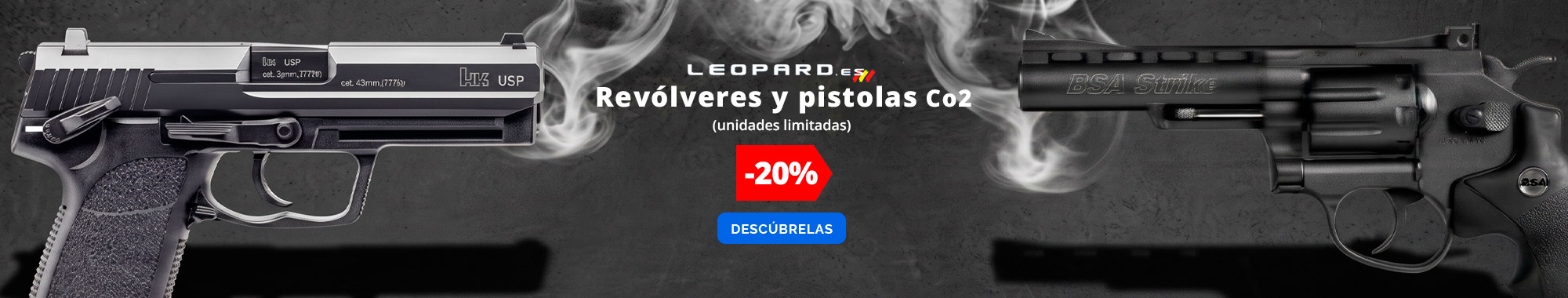 -20% Revólveres y Pistolas Co2